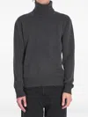 Ami Alexandre Mattiussi Ami Paris Charcoal Cashmere Blend Sweater In Gray