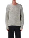 Ami Alexandre Mattiussi Ami Paris Alpaca Blend Crew Neck Sweater In Gray