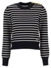 Ami Alexandre Mattiussi Ami Paris Cotton Blend Striped Sweater In Multicolor