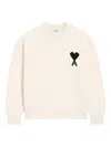 Ami Alexandre Mattiussi Ami Paris Ami De Coeur Crewneck Knitted Jumper In Neutral