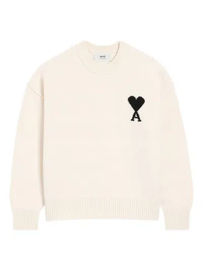 Ami Alexandre Mattiussi Ami Paris Sweaters In Neutral