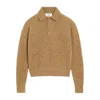 Ami Alexandre Mattiussi Ami Paris Polo In Alpaca And Wool In Brown