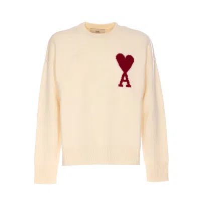 Ami Alexandre Mattiussi Ami Paris Sweaters In White