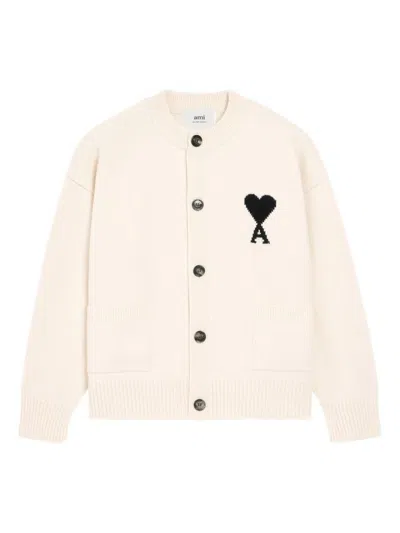 Ami Alexandre Mattiussi Ami Paris Sweaters In Neutral