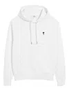 Ami Alexandre Mattiussi Long-sleeved Hooded Sweatshirt In White