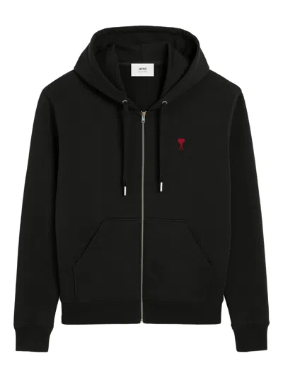 Ami Alexandre Mattiussi Ami Paris Sweatshirt Ami De Coeur Hoodie In Black