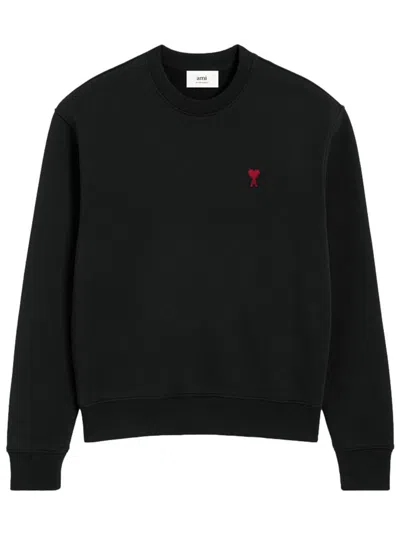 Ami Alexandre Mattiussi Ami Paris Sweatshirt  De Coeur In Black
