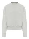 Ami Alexandre Mattiussi Logo-print Cotton Sweatshirt In Grey
