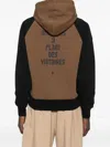 Ami Alexandre Mattiussi Ami Paris Men Cotton Colorblock Hoodie In Brown