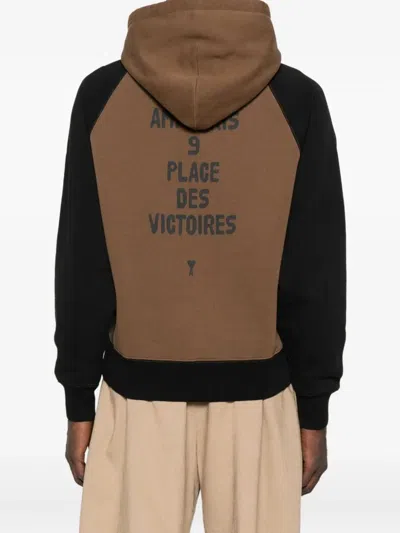 Ami Alexandre Mattiussi Ami Paris Sweatshirt Patch In Brown