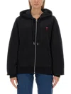 Ami Alexandre Mattiussi Ami Paris Sweatshirt With Logo Embroidery Unisex In Black