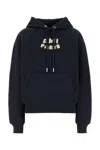 Ami Alexandre Mattiussi Navy Cotton Hoodie With Ami Paris Patch Blue