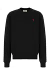 Ami Alexandre Mattiussi Ami De Coeur Logo-embroidered Pullover Sweatshirt In Black