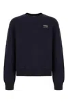 Ami Alexandre Mattiussi Black Crewneck Sweatshirt With Logo Lettering Detail On The Front And Adc Logo Embroidery On The Rea In Black