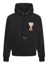 Ami Alexandre Mattiussi Ami Paris Black Ami De Coeur Hoodie Men In Black