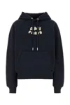 Ami Alexandre Mattiussi Navy Cotton Hoodie With Ami Paris Patch Blue In Blue