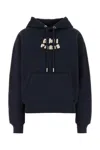 Ami Alexandre Mattiussi Navy Cotton Hoodie With Ami Paris Patch Blue In Blue
