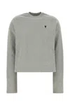 Ami Alexandre Mattiussi Ami Women Grey Cotton Sweatshirt In Gray