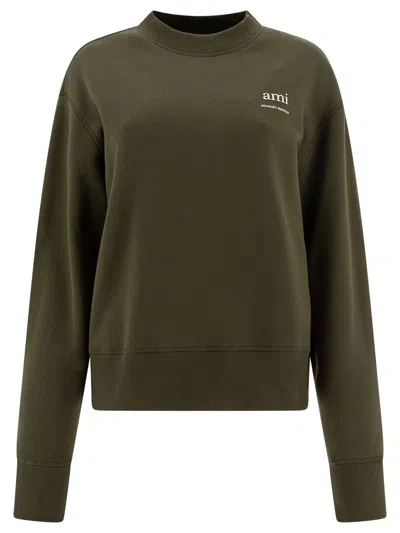 Ami Alexandre Mattiussi Ami Paris Sweatshirts In Green