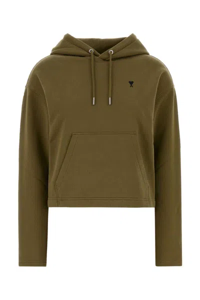 Ami Alexandre Mattiussi Ami Paris Sweatshirts In Green