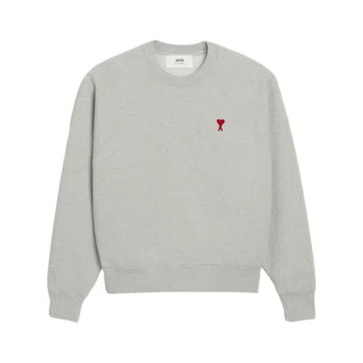 Ami Alexandre Mattiussi Ami De Coeur Light Grey Sweatshirt