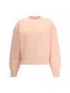 Ami Alexandre Mattiussi Cropped Long-sleeve Sweatshirt With Embroidered Heart Detail In Pink