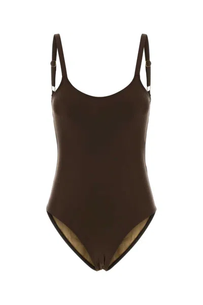 Ami Alexandre Mattiussi Ami Paris Swimsuits In Brown