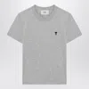 Ami Alexandre Mattiussi Ami Paris T-shirt Ami De Coeur Grey In Cotton Men In Gray