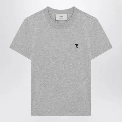 Ami Alexandre Mattiussi Ami Paris T-shirt Ami De Coeur Grey In Cotton Men In Gray