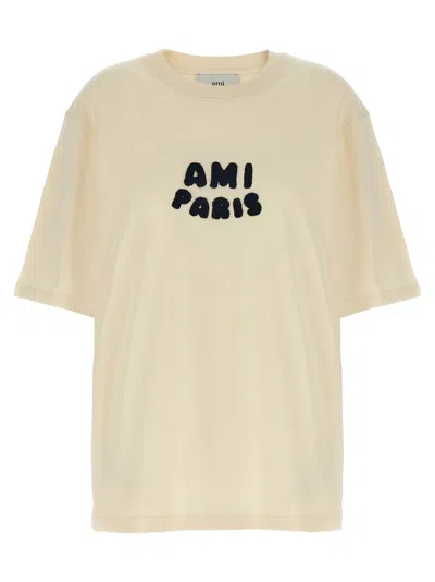 Ami Alexandre Mattiussi Ami Paris-patch T-shirt In Neutral