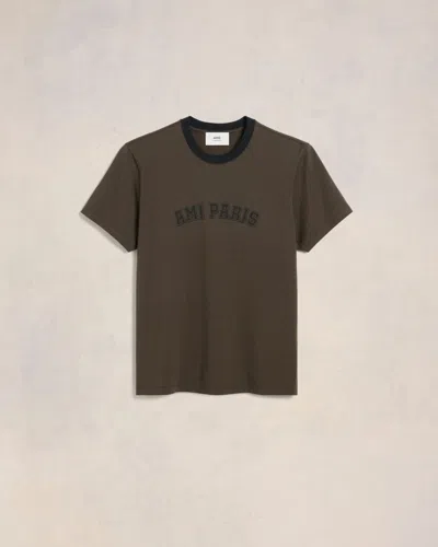 Ami Alexandre Mattiussi Ami Paris T-shirt Brown In Dark Coffee