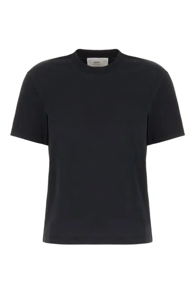 Ami Alexandre Mattiussi Ami Paris T-shirt Con Ricamo Logo Unisex In Black
