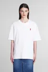 Ami Alexandre Mattiussi Ami Paris Ami Paris De Coeur Cotton T-shirt In White