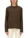 Ami Alexandre Mattiussi Long-sleeved T-shirt In Brown