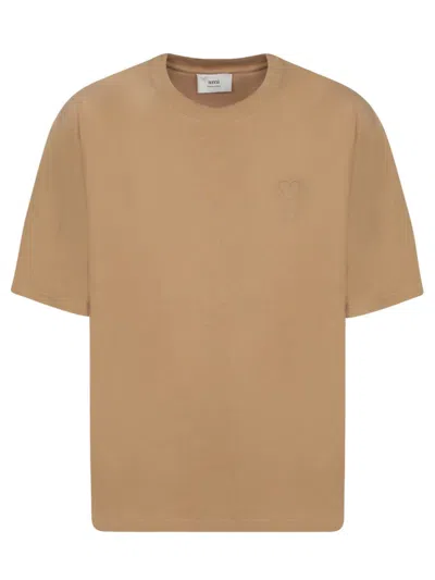 Ami Alexandre Mattiussi Ami Paris T-shirts In Brown