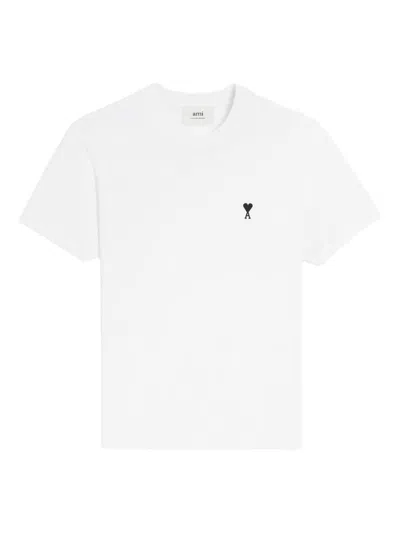 Ami Alexandre Mattiussi Ami Paris Ami Paris De Coeur Cotton T-shirt In White