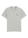 Ami Alexandre Mattiussi Ami Paris T-shirt Ami De Coeur Grey In Cotton Men In Gray