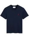 Ami Alexandre Mattiussi Tshirt Ami Paris De Coeur Rouge In Blue