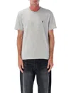 Ami Alexandre Mattiussi Ami De Coeur T-shirt In Organic Cotton Jersey In Gray
