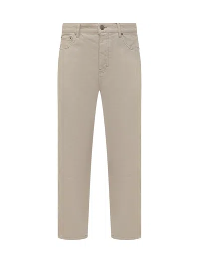 Ami Alexandre Mattiussi Minimalistic Straight Pants With Classic Five-pocket Design In Neutral