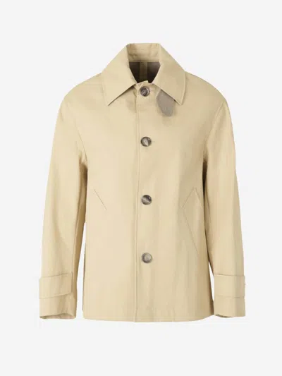 Ami Alexandre Mattiussi Ami Paris Technical Buttoned Trench Coat In Neutral