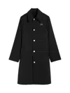 Ami Alexandre Mattiussi Ami Paris Black Coat With Classic Collar And Front Button Closure In Cotton Blend Man