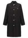 Ami Alexandre Mattiussi Ami Paris Black Coat With Classic Collar And Front Button Closure In Cotton Blend Man