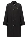 Ami Alexandre Mattiussi Ami Paris Technical Twill Trench Coat In Black