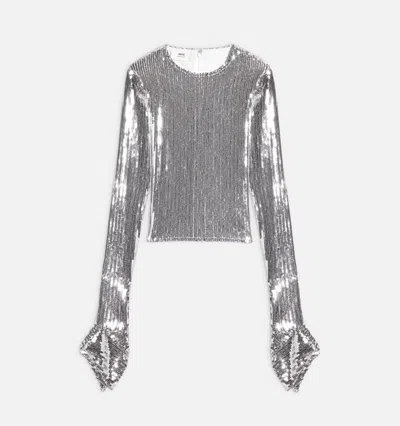 Ami Alexandre Mattiussi Ami Paris Top Silver In Gray