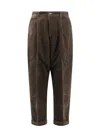 Ami Alexandre Mattiussi Ami Paris Grey Corduroy Wide-leg Trousers Ami Paris In Brown