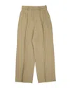 Ami Alexandre Mattiussi Beige Tailored Trousers With Pleated Front In Brown