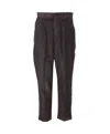 Ami Alexandre Mattiussi Textured Velvet Effect Trousers With 5 Pockets In Gray