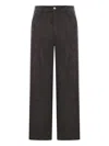 Ami Alexandre Mattiussi Wide Leg Corduroy Trousers Featuring Pockets In Gray
