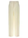 Ami Alexandre Mattiussi Pleated Trousers With Back Pockets And Belt Loops In White